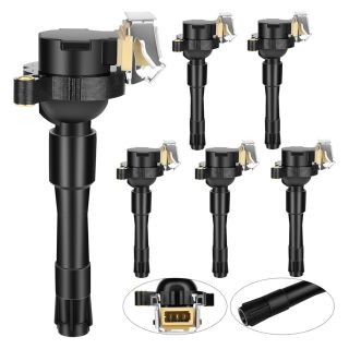 6-Pack Ignition Coils For BMW 328i, 335i, 528i, X3, X5, Z4 – 3.0L & 4.4L – Direct Fit, 12V, KIN993781TOP