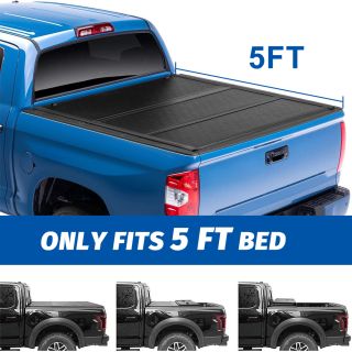 thumbnail image 2 of 5.5FT Hard Tri-Fold Tonneau Cover For 2022-2023 Toyota Tundra - FRP - Black - 300lb Capacity 2 of 4