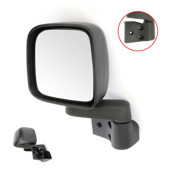 Driver Side View Mirror For 2003-2006 Jeep Wrangler TJ Manual Fold Left