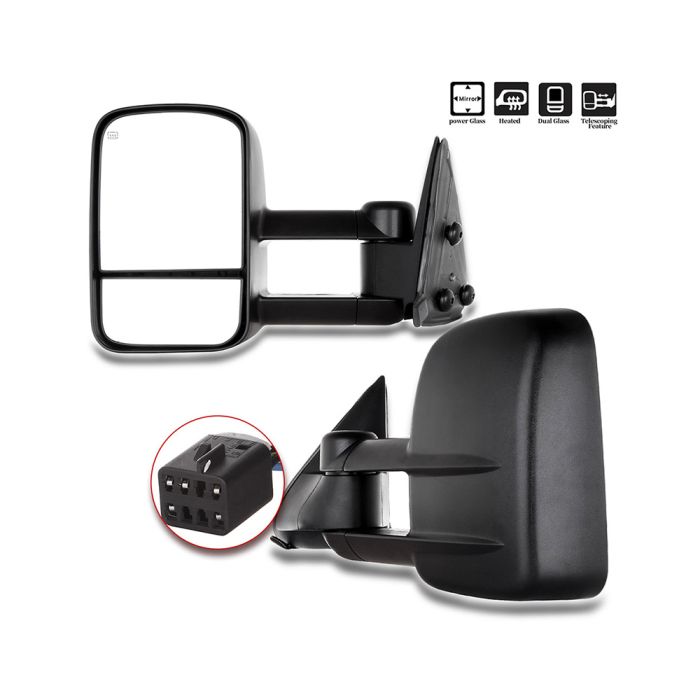 Towing Mirror Power Heated Pair 2002 Chevrolet Avalanche 1500 2002 Chevrolet Avalanche 2500