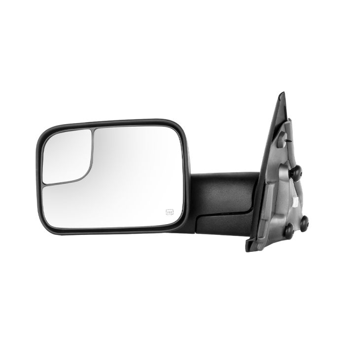 Towing Mirrors Truck Power Heated 02-08 Dodge Ram 1500 Black Manual Pair