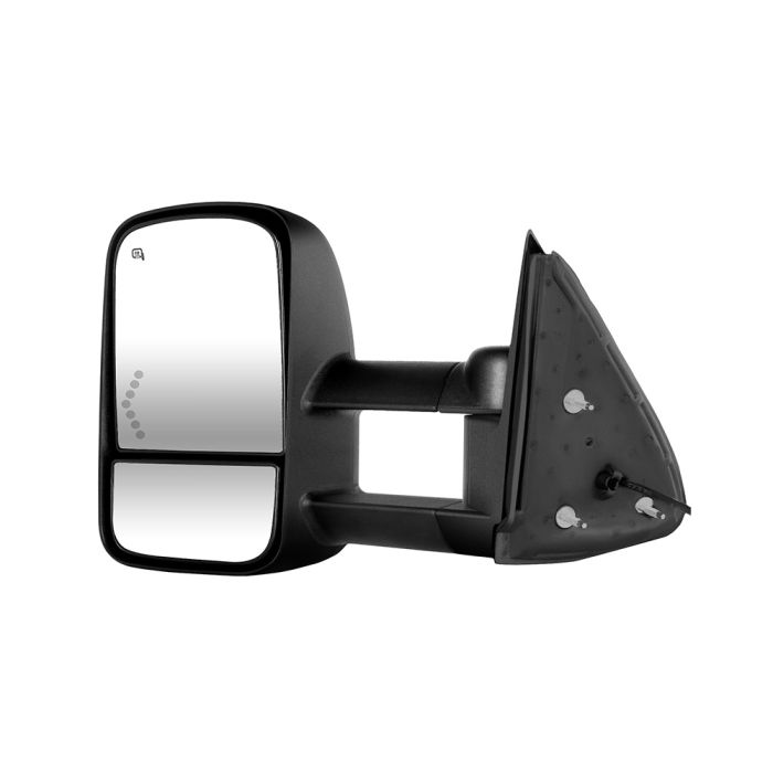 Power Towing Mirror For 03-06 Chevy Silverado 1500-3500, Suburban 1500-2500 Heat Black Housing LED Turn Signal Light