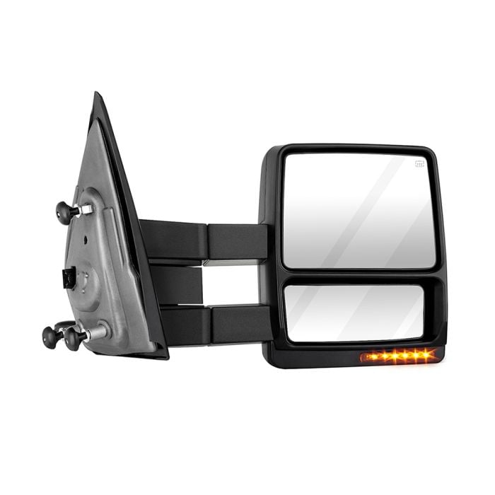 2007-2014 Ford F150 Tow Mirrors Power Heated Turn Signal Puddle Light Pickup Mirror Driver And Passenger Side