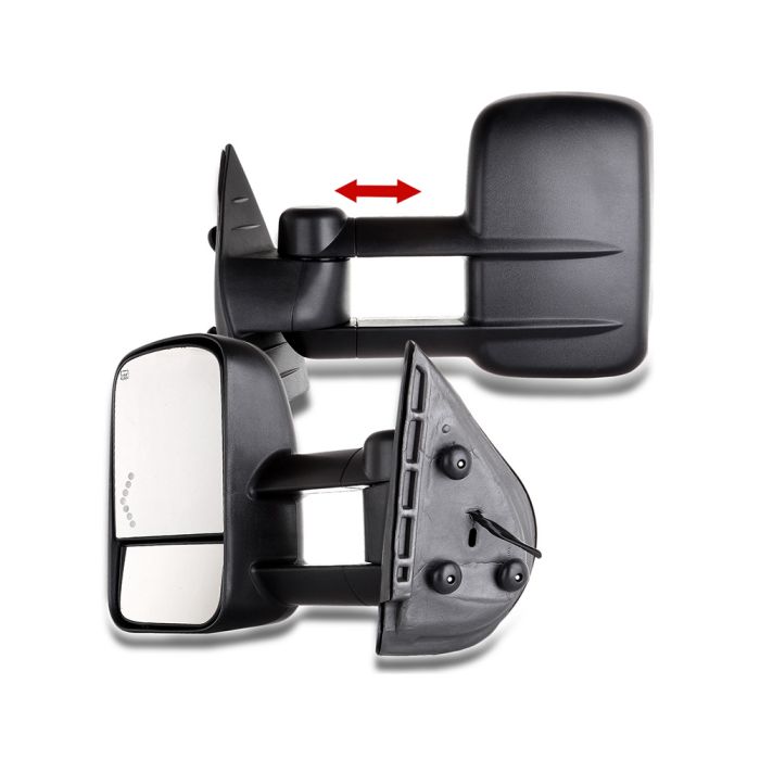 Towing Mirrors 07-13 Chevrolet Avalanche 07-13 Chevrolet Silverado 1500 Power Heated Arrow Led Signal Light Pair Set