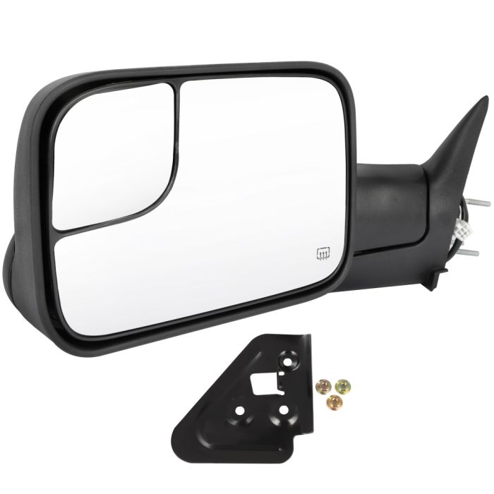 Left Tow Mirror For 1998-2002 Dodge RAM 1500 2500 3500 FlipUp Power Heated Adjusted Manual Fold