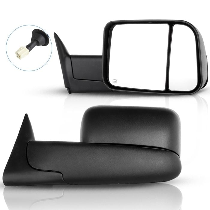 For Dodge Ram Truck Manual Adjustment+Flip Up Tow Towing Side Mirror Right/Passenger 