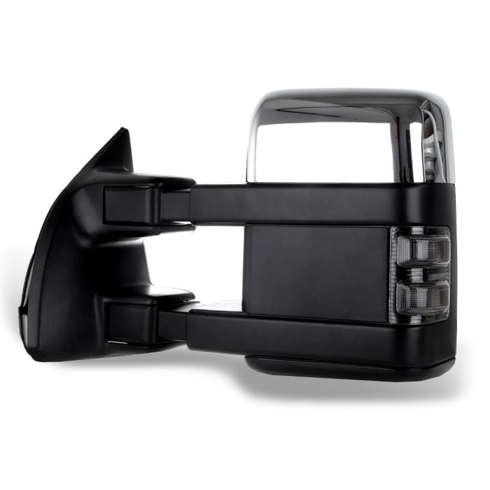 Towing Mirrors 08-16 Ford F250 Super Duty 08-16 Ford F350 Super Duty Power Control Heat Turn Signal Light With Chrome Housing A Pair