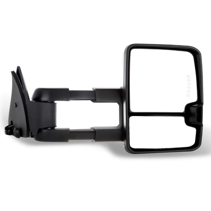 Towing Mirrors For 91-92/94/97-98 Chevy C1500 91/93-94/96-98 GMC C1500 LED Manual Fold Left Right Side