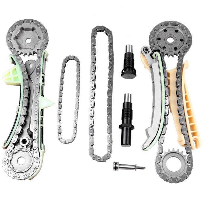 Timing Chain For 02-10 Ford Explorer 04-08 Ford Ranger 4.0L Coolant Thermostat Housing Water Pump Kit ( TK428 ) 1Set