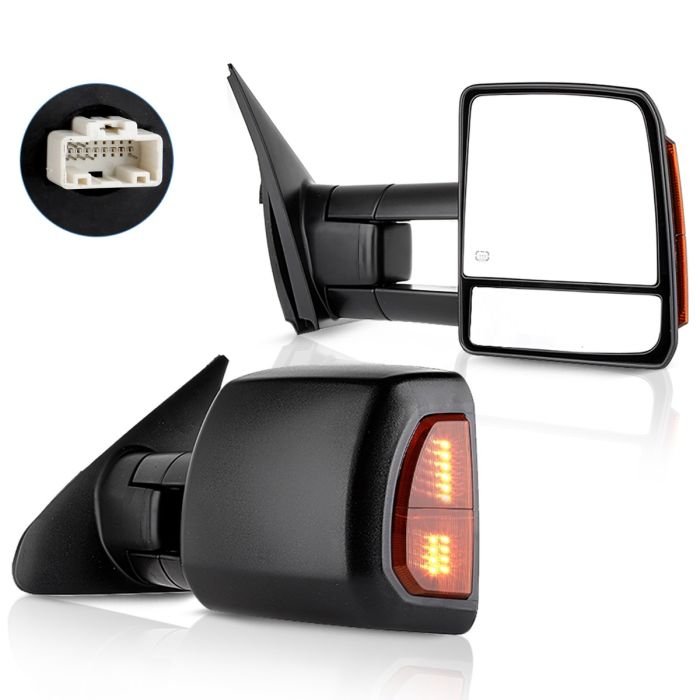 ECCPP Towing Mirror For Toyota Tundra 2007-2016 - Power Heated LED Signal Left Driver Side Mirror