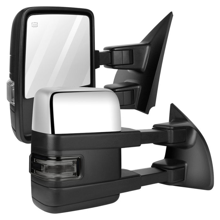 2004-2014 Ford F150 Towing Mirrors Power Control Manual Fold Heated With Turn Signal Light L+R