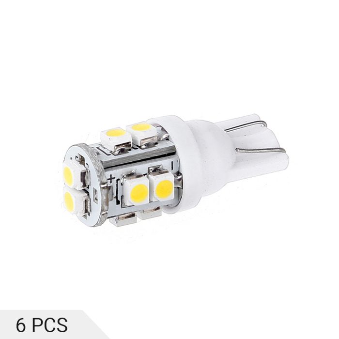 6x Xenon White LED License Plate Light Bulbs 168 194 T10 W5W For Mazda