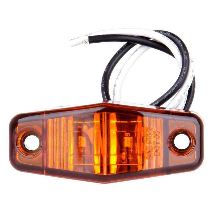 10Pcs Amber Side Marker Light 2014 Dodge Charger 2014 Jeep Wrangler Trailer 2Diodes 12V