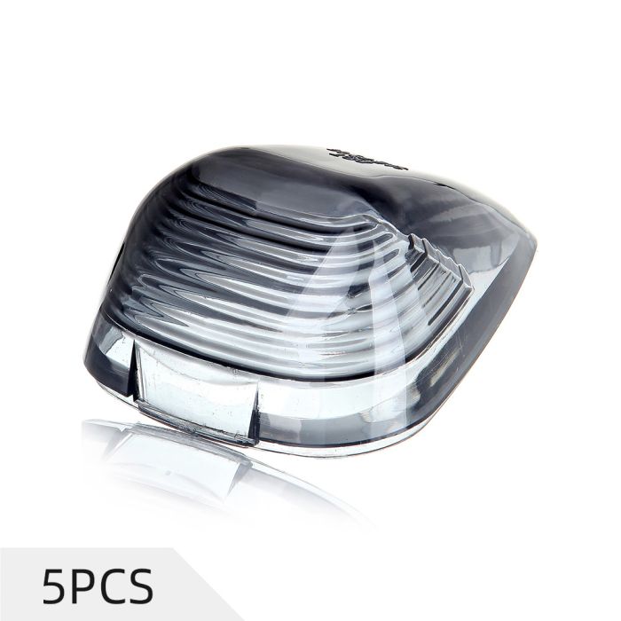 5 Pcs Smoke Teardrop Shape Cab Marker Clearance Lens Cover Replacement 03-14 Ford F-150 99-16 Ford E-350 Club Wagon