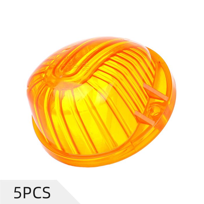 Amber Round-Shape Cab Marker Light Cover Lens for Chevrolet Truck Pickup-5PCS