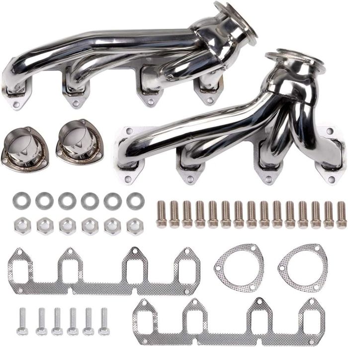 Stainless Shorty Exhaust Manifold Header Fit For Ford 330/360/390-428 For Ford Big Block FE HDSBBF330