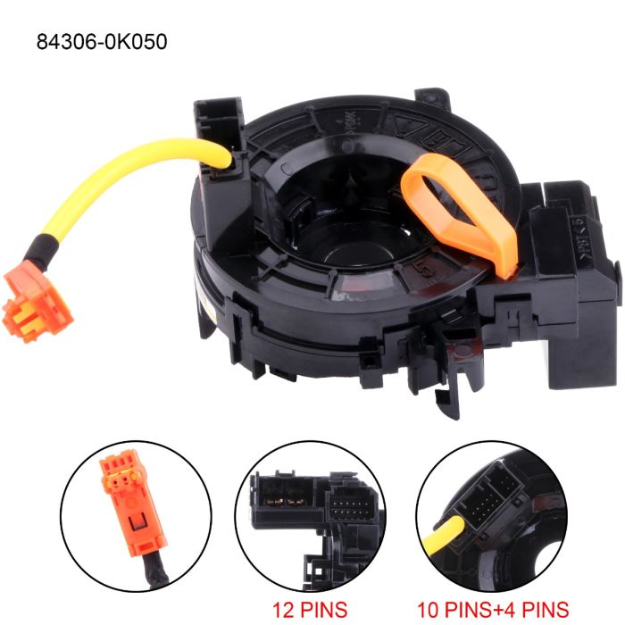 2000-2017 Toyota Camry, 2004-2016 Toyota Hilux Spiral Cable Clock Spring 1Wire 1Plug 84306-0K050