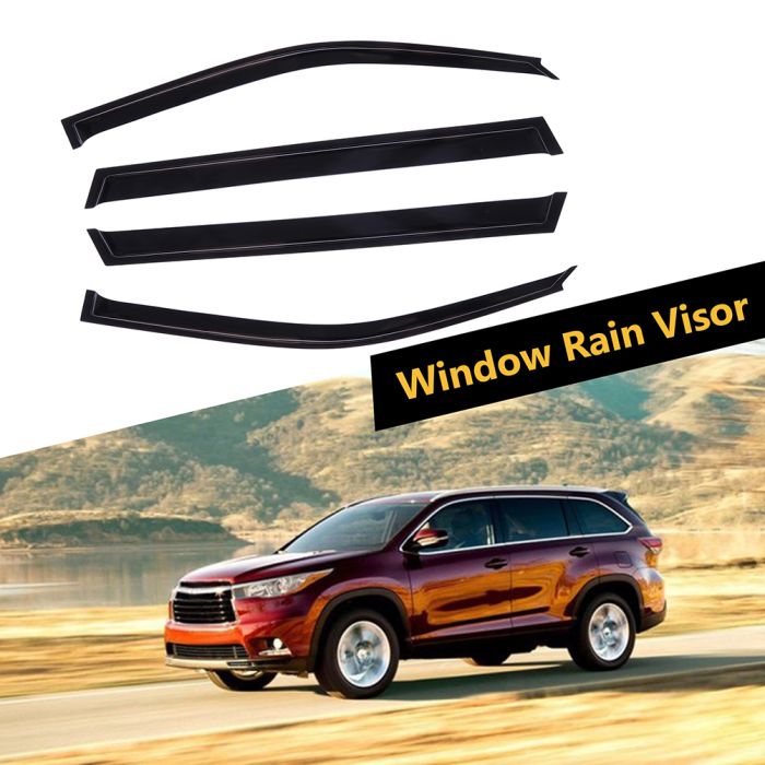 Sun Rain Guard Vent Shade For Toyota Highlander - 4piece