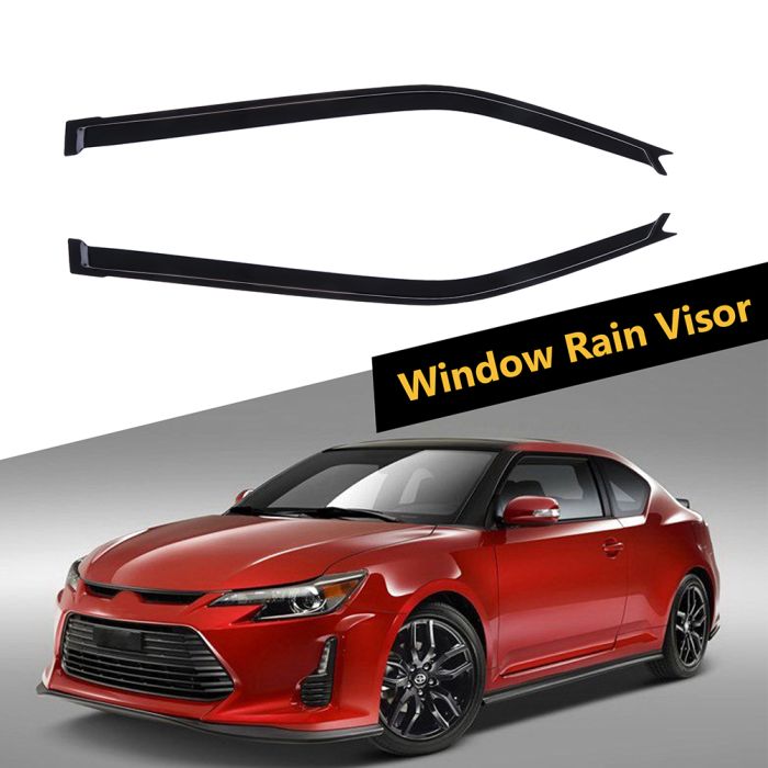 Window Visor Vent Rain Shades Guards Deflectors For 11-16 Scion TC Coupe