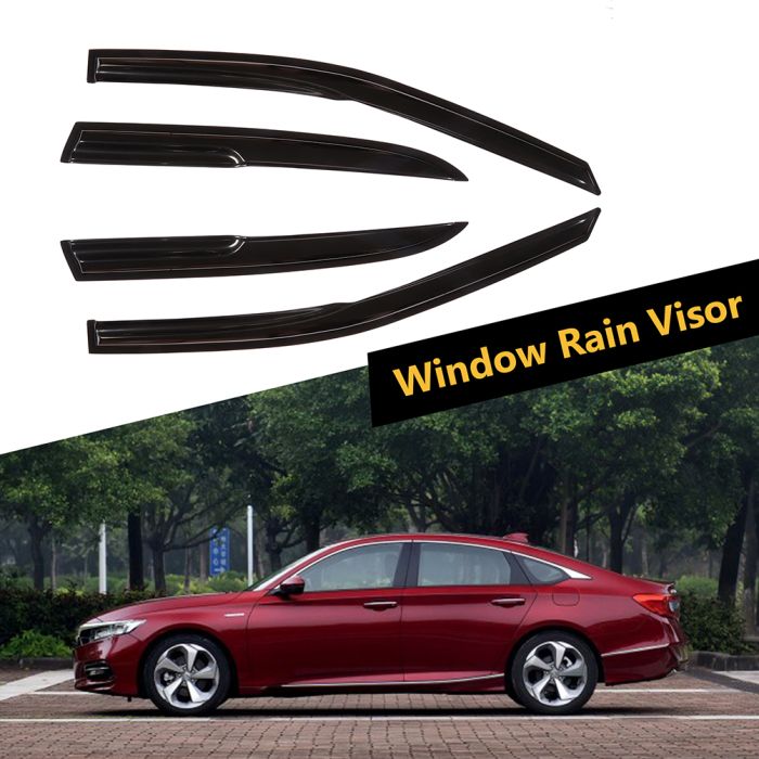 Window Visor Vent Rain Shades Guards Deflectors For 03-07 Honda Accord Sedan