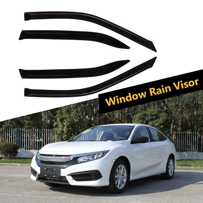 Window Visor Vent Rain Shades Guards Deflectors For 96-99 Honda Civic Sedan
