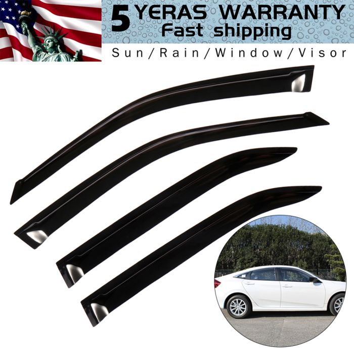 Window Shade Original Window Sun Rain Guard For Honda Civic