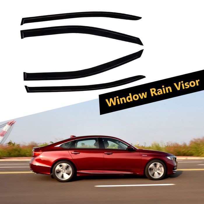 Window Visor Vent Rain Shades Guards Deflectors For 13-17 Honda Accord Sedan