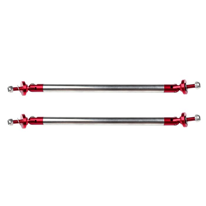 7.9'' Red Adjustable Front Car Bumper Lip Splitter Strut Rod Tie Support Bar 2Pc