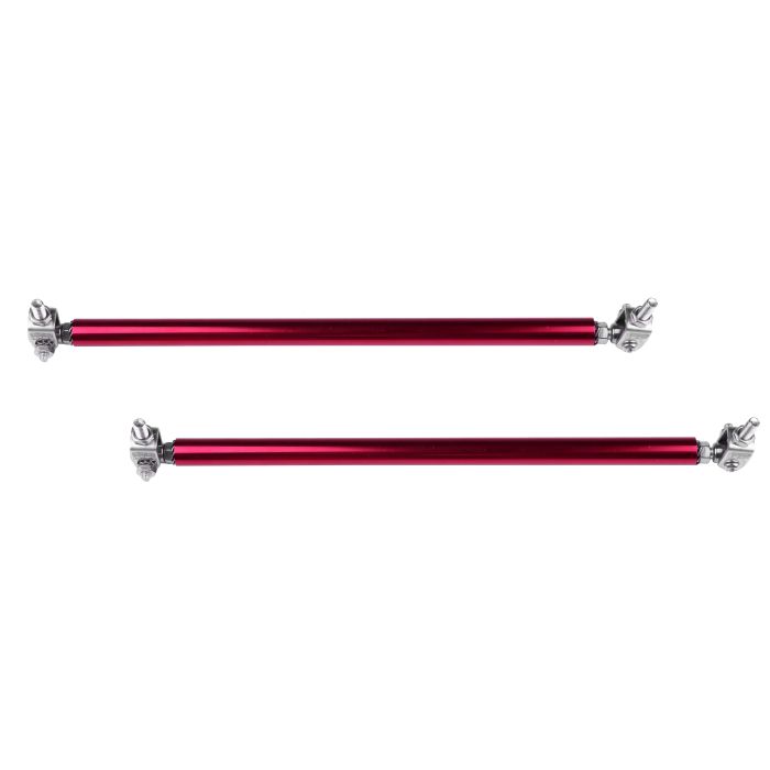 Front Air Dam Splitter Rod Strut Tie Bar Support Red Adjustable 3.94