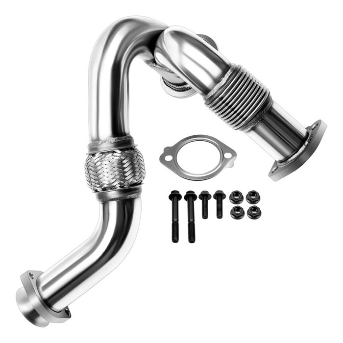 Driver Side Turbocharger Up Pipe For 03-05 Ford Excursion 03-07 Ford F250 Super Duty Stainless Steel