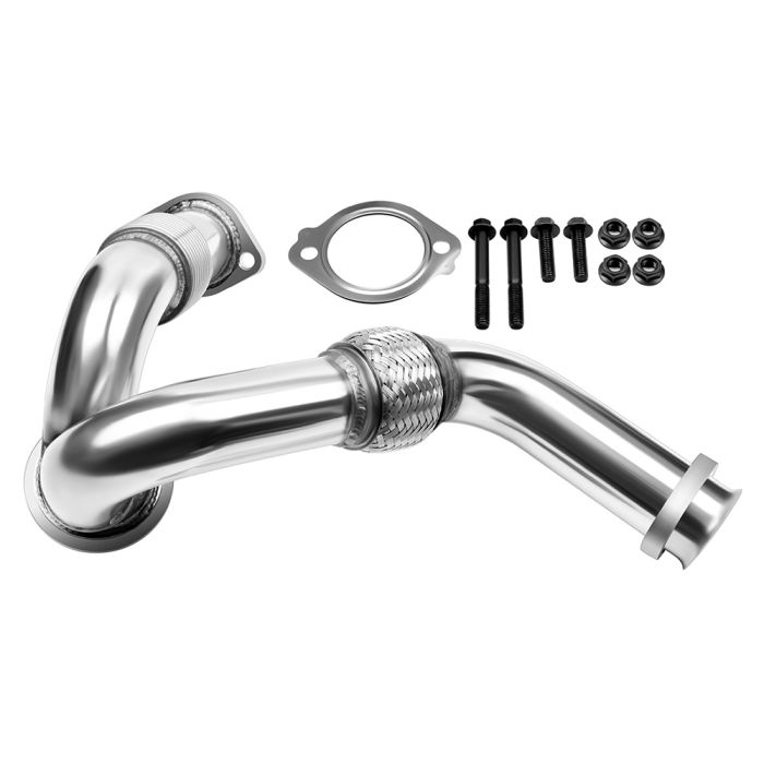 Driver Side Turbocharger Up Pipe For 03-05 Ford Excursion 03-07 Ford F250 Super Duty Stainless Steel