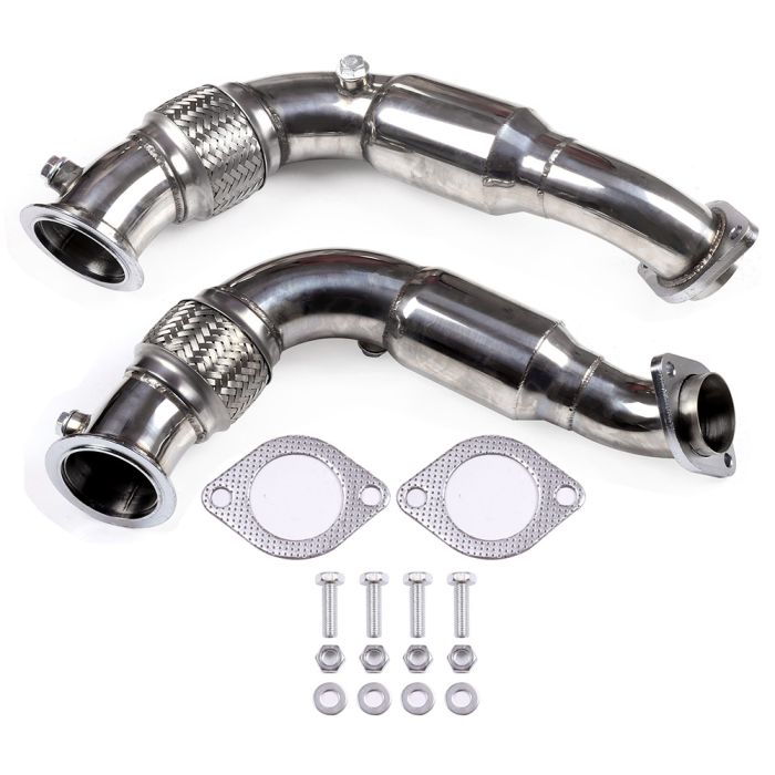 4.4L Exhaust Pipes Driver Passenger 11-13 BMW 550i 10-13 BMW 550i GT