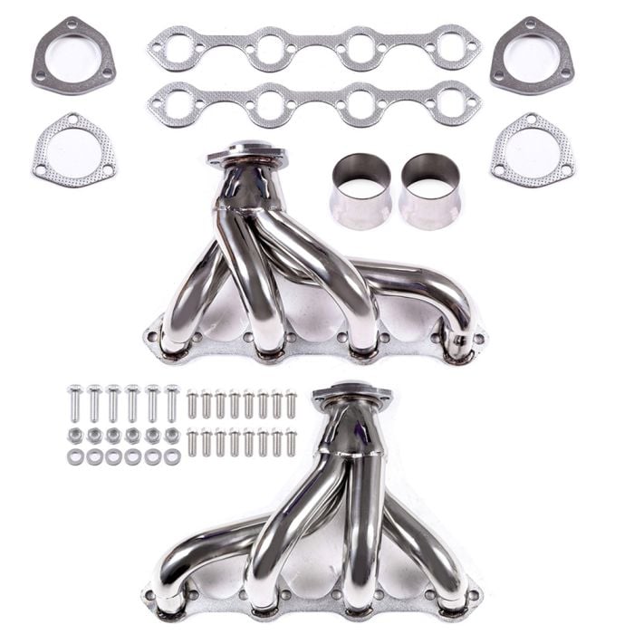 1971-1973 Ford Mustang 1971-1977 Ford Maverick 5.0L SBC Hugger Exhaust Manifold Header Stainless Steel