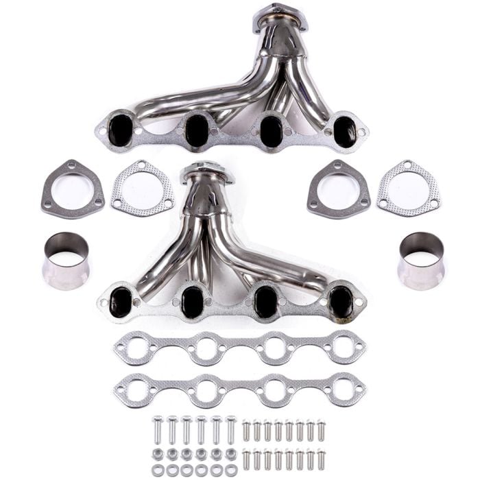 1971-1973 Ford Mustang 1971-1977 Ford Maverick 5.0L SBC Hugger Exhaust Manifold Header Stainless Steel