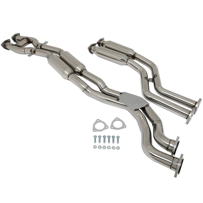1999,2001,2003-2006 BMW M3 3.2L SS Catback Exhaust System Down Pipe Rounded Front Pipe MUFFLER 