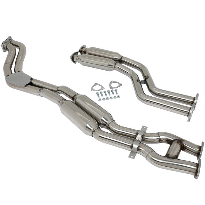 1999,2001,2003-2006 BMW M3 3.2L SS Catback Exhaust System Down Pipe Rounded Front Pipe MUFFLER 