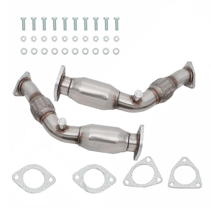 Polished Long Tube Exhaust Pipes For 03-06 INFINITI G35 3.5L, 03-06 Nissan 350Z 3.5L