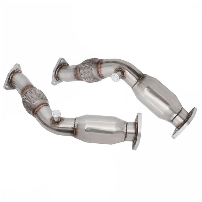 Polished Long Tube Exhaust Pipes For 03-06 INFINITI G35 3.5L, 03-06 Nissan 350Z 3.5L