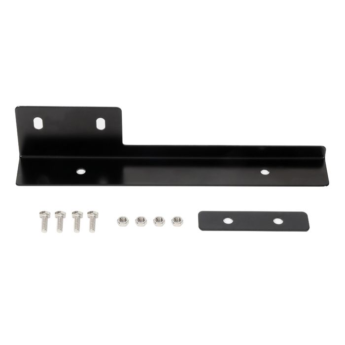 Black Brushed Aluminum Front License Plate Relocate Mounting Bracket Universal