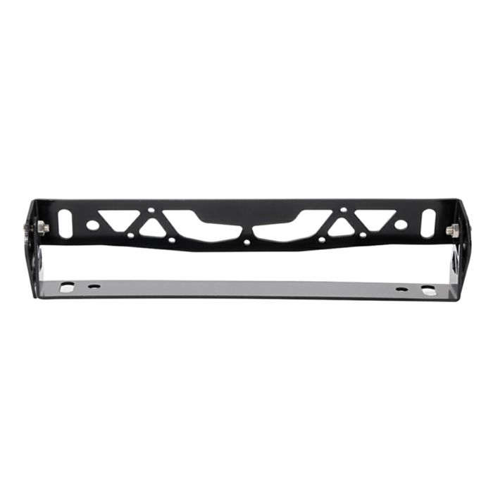 JDM Brush Black Aluminum Bumper Front Adjustable Tilt License Plate Bracket Kit