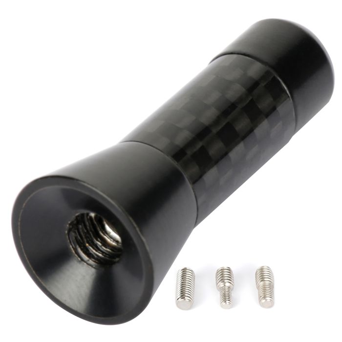 3.5cm Universal Carbon Fiber Screw Aluminum Car Short Stubby Mast Antenna 12V