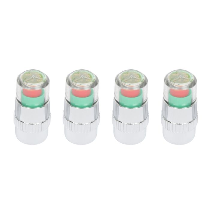 Car Tire Pressure Monitor Valve Stem Caps Sensor 3 Color Indicator Set of 4