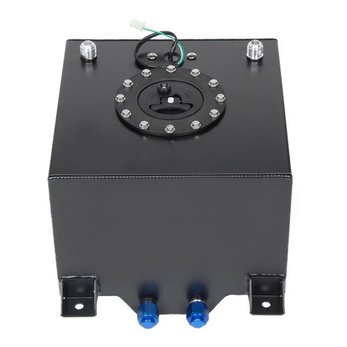 5 Gallon Black Fuel Cell Gas Tank+Cap+Level Sender+Fuel Line Kit Diesel