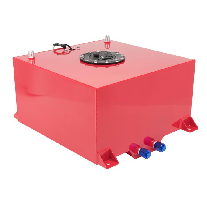 10 Gallon Red Fuel Cell Gas Tank+Cap+Level Sender+Fuel Line Kit Diesel