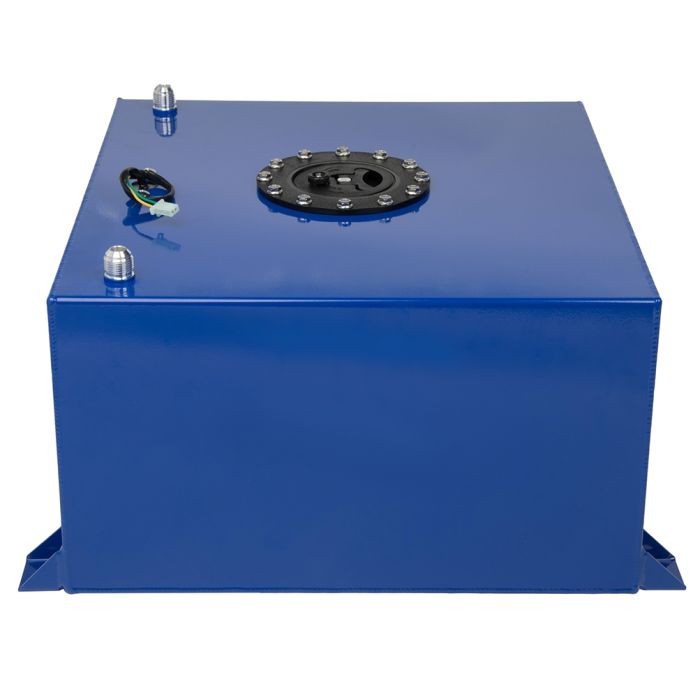 15 Gallon Blue Aluminum Drag Racing Fuel Cell Gas Tank+Level Sender Diesel