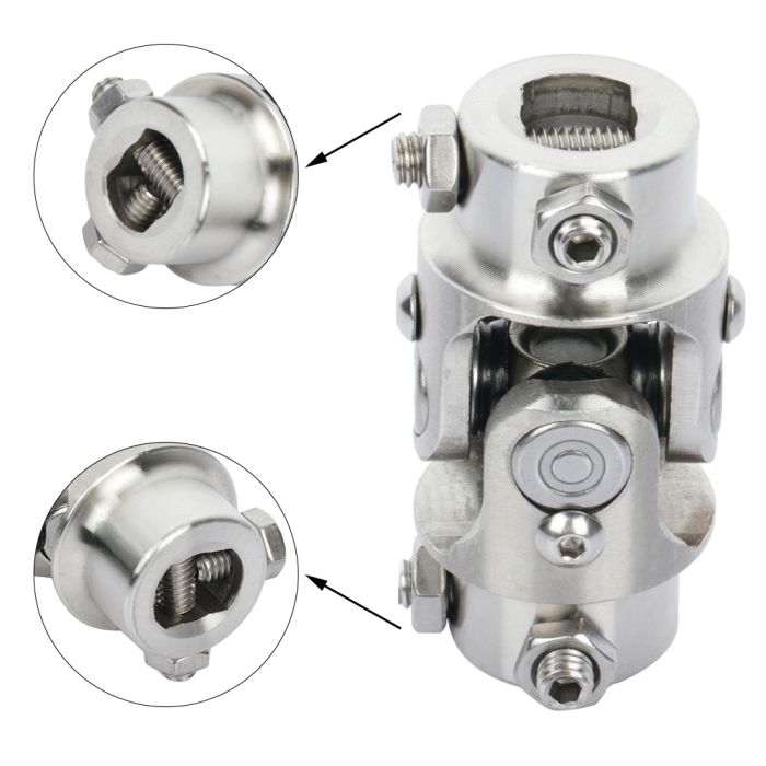 3/4 DD X 3/4 DD Chrome Universal Steering U Joint High Quality Stainless Steel