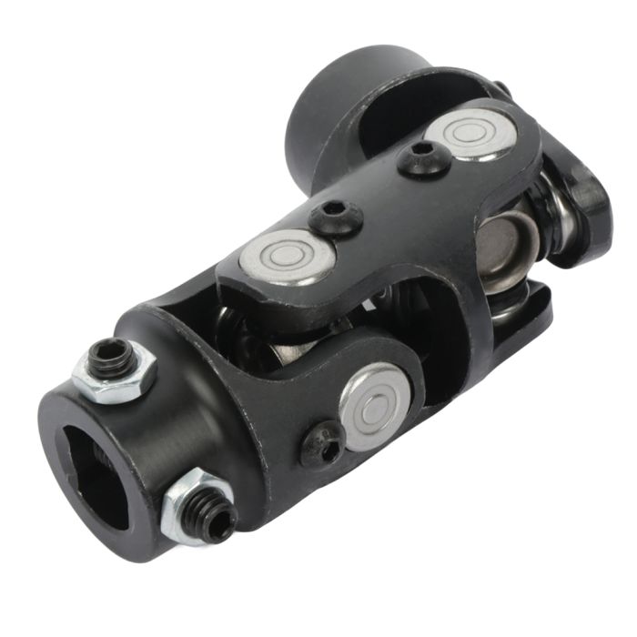 Black Double Universal Steering U-Joints 3/4