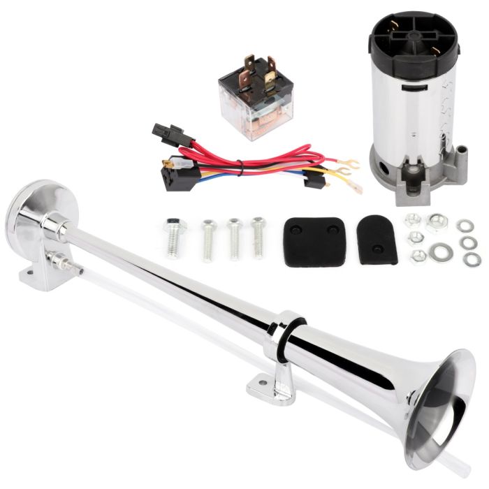 Air Horn Compressor Single Trumpet Kit 12V 125DB Cars Trucks Motorcycles Boats