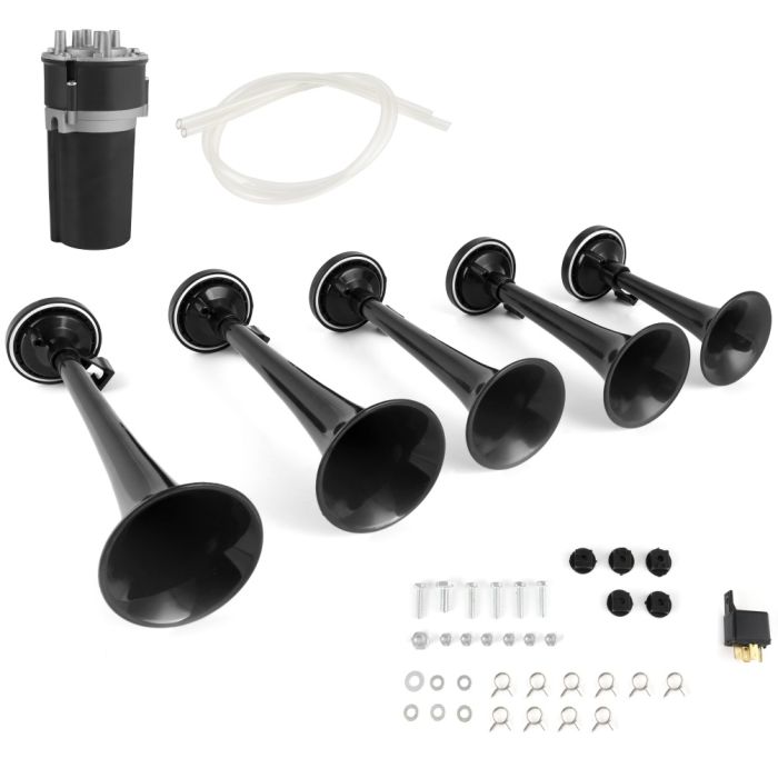 Obcon Dixie Musical Car Air Horn - General Lee Dukes Of Hazzard Black With Compressor