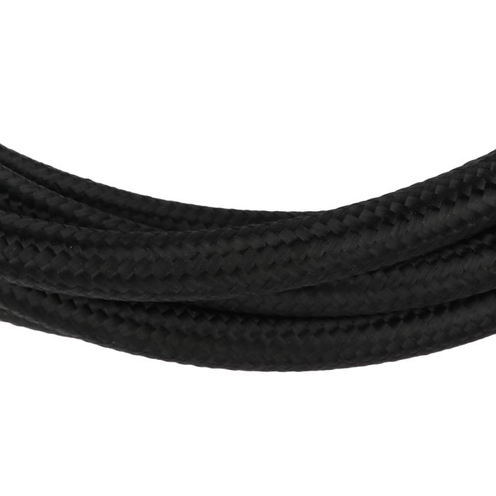 6AN 16.4FT Oil Fuel Gas Line Hose Stainless Steel Nylon Braided Black